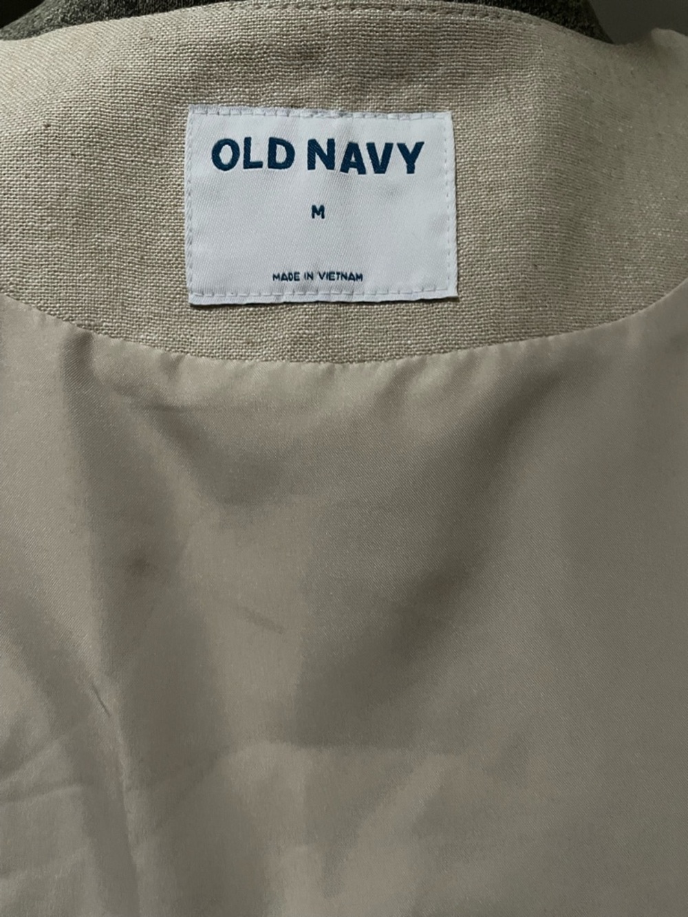 Neutral Linen-Look Button Front Vest by Old Navy. Out of stock style - Picture 7 of 8
